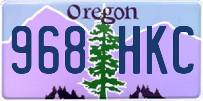 OR license plate 968HKC