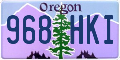 OR license plate 968HKI