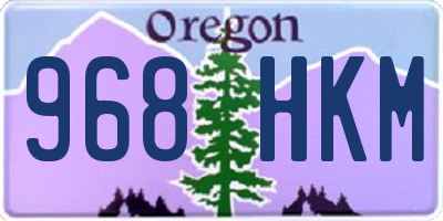 OR license plate 968HKM