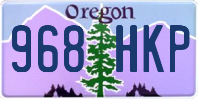 OR license plate 968HKP