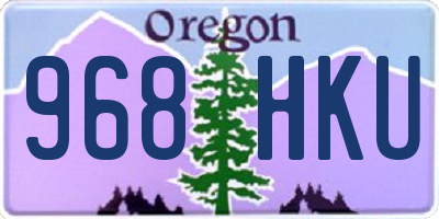 OR license plate 968HKU