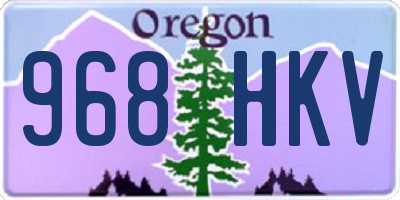 OR license plate 968HKV