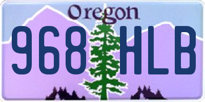 OR license plate 968HLB