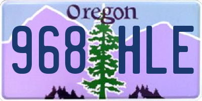 OR license plate 968HLE