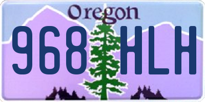 OR license plate 968HLH