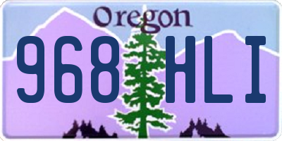 OR license plate 968HLI