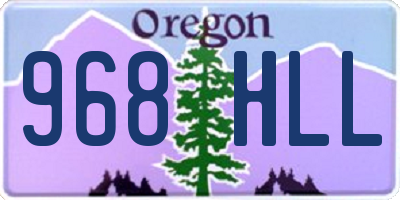 OR license plate 968HLL