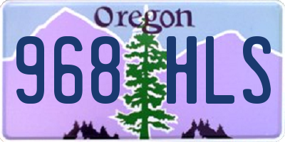 OR license plate 968HLS