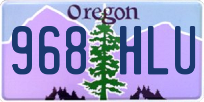 OR license plate 968HLU