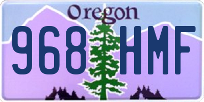 OR license plate 968HMF