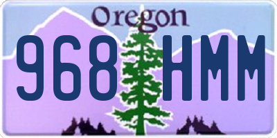 OR license plate 968HMM