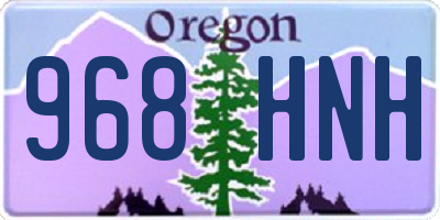 OR license plate 968HNH