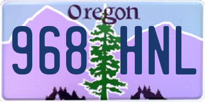 OR license plate 968HNL