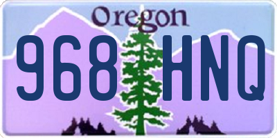 OR license plate 968HNQ