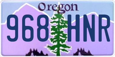 OR license plate 968HNR