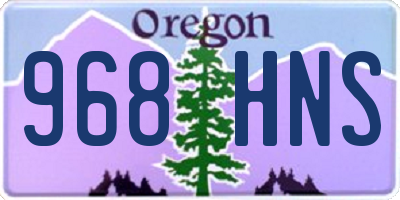 OR license plate 968HNS