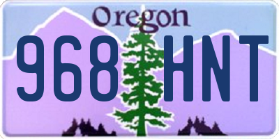 OR license plate 968HNT