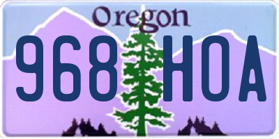 OR license plate 968HOA