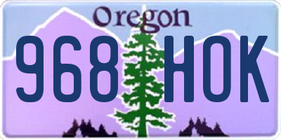 OR license plate 968HOK