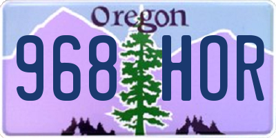 OR license plate 968HOR