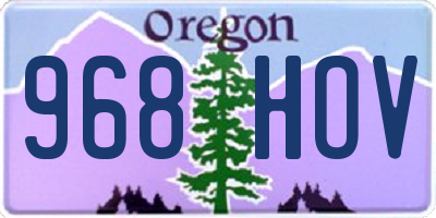 OR license plate 968HOV