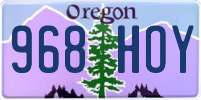 OR license plate 968HOY