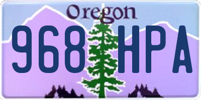 OR license plate 968HPA