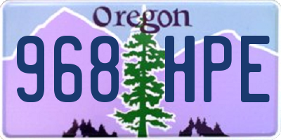 OR license plate 968HPE
