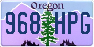 OR license plate 968HPG