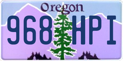 OR license plate 968HPI