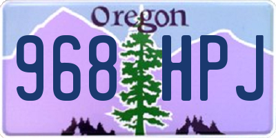 OR license plate 968HPJ
