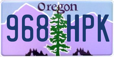 OR license plate 968HPK