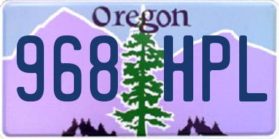OR license plate 968HPL