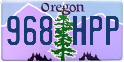OR license plate 968HPP