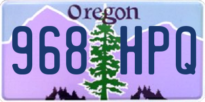 OR license plate 968HPQ