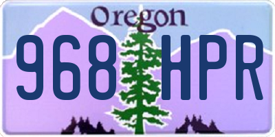 OR license plate 968HPR