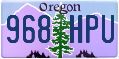 OR license plate 968HPU