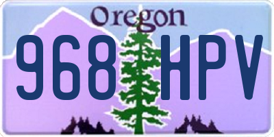 OR license plate 968HPV