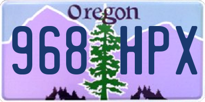 OR license plate 968HPX