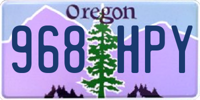 OR license plate 968HPY