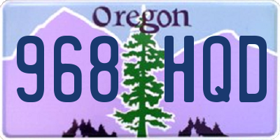 OR license plate 968HQD