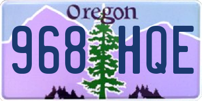 OR license plate 968HQE