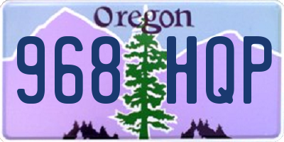 OR license plate 968HQP