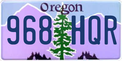 OR license plate 968HQR