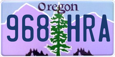 OR license plate 968HRA