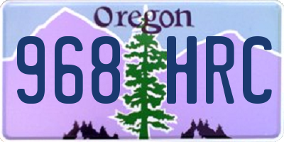 OR license plate 968HRC