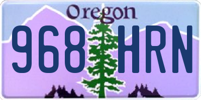 OR license plate 968HRN