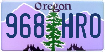 OR license plate 968HRO