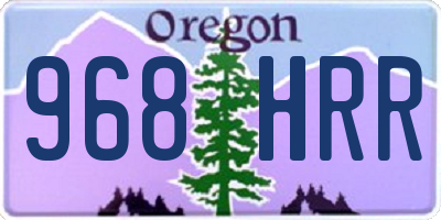 OR license plate 968HRR