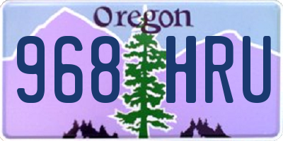 OR license plate 968HRU